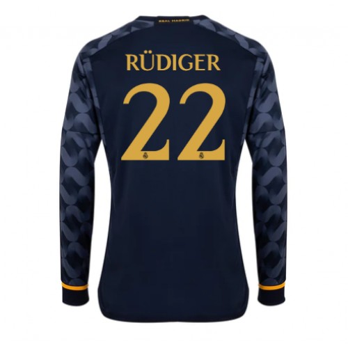Real Madrid Antonio Rudiger #22 Gostujuci Dres 2023-24 Dugi Rukav